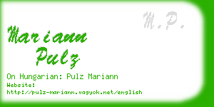 mariann pulz business card